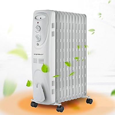 Aigostar Pangpang 33IEJ – Radiateur à bain d’huile portable. 11 éléments, 2300 W. 3 niveaux de puissance et thermostat réglable. Design exclusif.