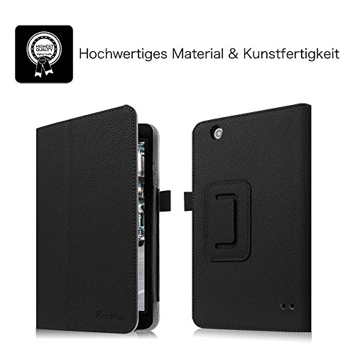 Fintie Odys Syno 8 Hülle Case – Slim Fit Folio Kunstleder Schutzhülle Cover Tasche mit Ständerfunktion und Stylus-Halterung für Odys Syno 20,3 cm (8 Zoll) Tablet-PC, Schwarz - 2