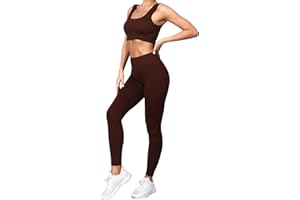 dohomiryo Ensemble de Vêtement de Sport Femme Soutien-Gorge de Sport+Leggings 2PCS De Yoga Sportswear Fitness Activewear