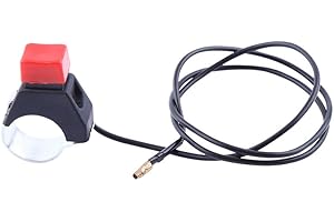 EVGATSAUTO top Kill Switch Button,Universal Mini Moto Quad Dirt Bike Stop Kill Switch Button Fit for 22mm Handlebar Safety Engine Stop Flameout Switch With Line