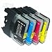 25 Pack Brother Compatible LC 61 10 -Black / 5 Cyan / 5 Magenta / 5 Yellow ink RS.2278.00