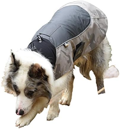 BLACKDOGGY wasserdichter Hunderegenmantel, reflektierendes Nylonvlies, Hundeweste für kleine, mittelgroße und große Hunde
