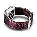 Produktbild Apple Watch Armband Serie 1 & 2 & 3, SVAEX 42 mm Ersatzarmband aus Vintage Echt-Leder mit Metallschnalle – Adapter enthalten - Weinrot