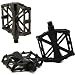 Produktbild Semoss 2 Stück Ultra Light Aluminium Fahrradpedale Mountainbike Anti Rutschpedal Universal Fahrradpedale Trekking BMX Pedale MTB Pedal Schwarz,Größe:9/16 Zoll