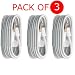 Produktbild mycs 3 Packungen x Extra lange 3 Meter USB-Kabel Sync Daten Kabel Ladegerät für iPhone 7, 6 Plus 5 5S iPad UK