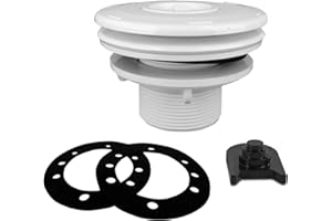 well2wellness® verstellbare Pool Einlaufdüse Einströmdüse MEGA 50mm x 2" AG Messing + 2 x Zusatzdichtung für Folien- und Betonbecken (EM4414)