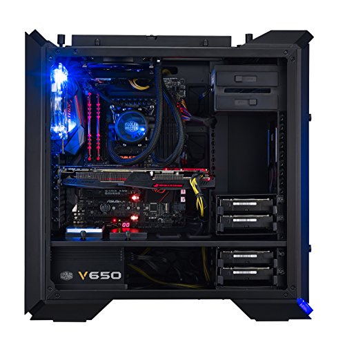 Cooler Master MasterCase Pro 6 Blue LED PC-Geh  use  ATX  micro-ATX  Mini-ITX  USB 3 0  Seitenfenster  MCY-C6P2-KW5N