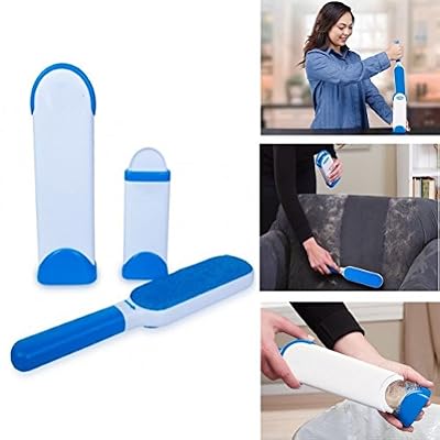 Marbeine 3Pcs Magicien Anti-Poils Brosse de Nettoyage Magique Réutilisable pour Enlever les Poils dAnimaux de Compagnie Brosse de Taille Voyage