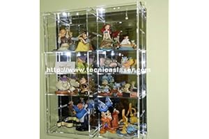 Técnicas Láser- Vitrina para Figuras Varias Metacrilato, Color Transparente, Montada Mide 75x40x15 (altoxanchoxfondo) (FG.4.3L3B/TB)