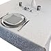 Produktbild PROHEIM Premium Tischdecke 150 x 250 cm Elegante Tafeldecke mit edlen Ornamenten Tafeltuch mit Rankenmuster schmal gesäumtes Tischtuch, Farbe:Weiß
