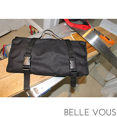 32 Taschen Werkzeugrolle von Belle Vous – Ausrollbare Aufbewahrungs Tasche für Gartenwerkzeuge, Elektriker, Zimmermänner, Klempner, Techniker und Maler – Der Ultimative Hochleistungs Werkzeugs Träger - 5