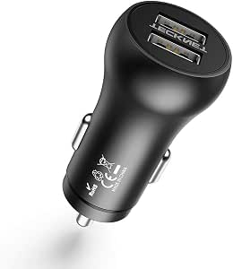 TECKNET Car Charger, 2 USB Port 5V/4.8A/24W Car Adapter with LED Indicator for iPhone, iPad, Samsung, HTC, Blackberry, Huawei, Android and More