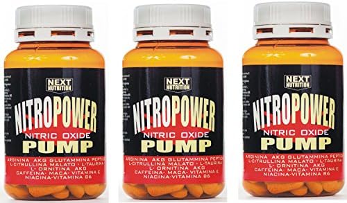 Next Nutrition 3 Packs 120 tablets stimulant nitric oxide, GH, By: akg arginine, glutamine peptide, citrulline, taurine, ornithine AKG, Vitamin C, Caffeine, Maca, Vitamin E, Niacin, Vitamin B6