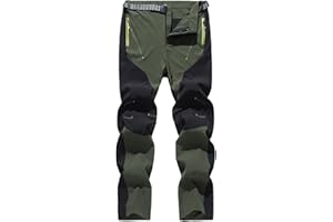 CHEJARITY Pantaloni Trekking Uomo Esterno Asciugatura Veloce Impermeabili Lavoro Traspiranti Convertibile Pantaloncini Softshell Pantaloni da Arrampicata Pantaloni Leggero da Montagna Caccia