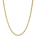 Source 18 inch 18ct Gold plated 2mm thick Braided Rope Chain Necklace