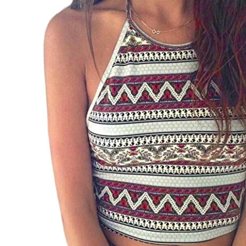 Rcool Mujeres Boho bustier bra sujetador chaleco Bralette blusa camisa