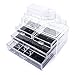 MelodySusie® Large Acrylic Makeup Organizer - 3 Pieces Transparent Mordern Jewelry and Cosmetic Storage / The Best Makeup Holder for All of Your Cosmetics, Jewelries, Nail Polishes etc.
