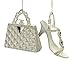 Produktbild Sassy Silber Glitzer Handtasche und High Heel Schuh Ornament Set