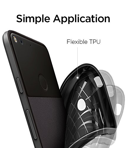 Google Pixel HÃ¼lle, SpigenÂ® [Rugged Armor] Elastisch [Schwarz] Ultimative Schutz vor StÃ¼rzen und StÃ¶ÃŸen - [Karbon Look] SchutzhÃ¼lle fÃ¼r Google Pixel Case, Google Pixel Cover, Google Pixel 2016, Google Pixel 5.0