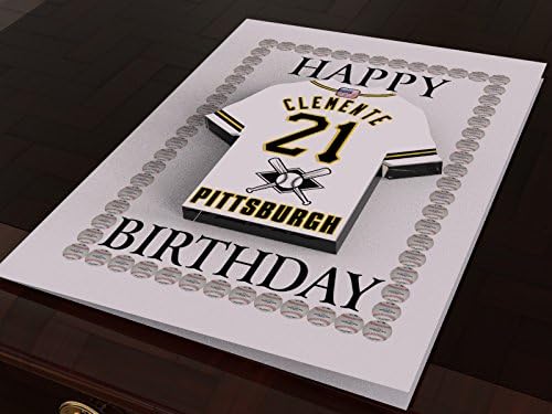 MyShirt123 MAJOR LEAGUE BASEBALL - NATIONAL LEAGUE MLB JERSEY FRIDGE MAGNET BIRTHDAY CARDS - ANY NAME, ANY NUMBER (Pittsburgh Pirates MLB Fridge Magnet Card)