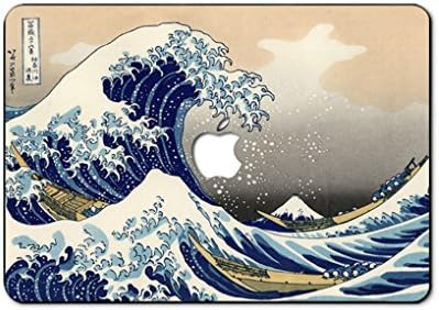 Fit for MacBook Pro 15" with Retina Display (NO Touch Bar,NO CD-ROM)(Model:A1398) Customized Famous Painting Special Design Water Resistant Clip Snap-on Hard Case (The Great Wave off Kanagawa)