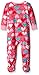 Hatley Baby Girls 0-24m Infant Footed Coverall Crazy Hearts Footies, Multicoloured (Pink), 0-3 Months