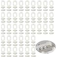 Crochets Rideaux en Plastique Blanc - Pack de 100 (28 x 12mm) Draperie/ fenêtre/rideau