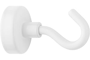 Westcott E-10827 00 Crochet magnétique en néodyme 25 mm Force d'adhérence jusqu'à env. 15 kg, blanc.