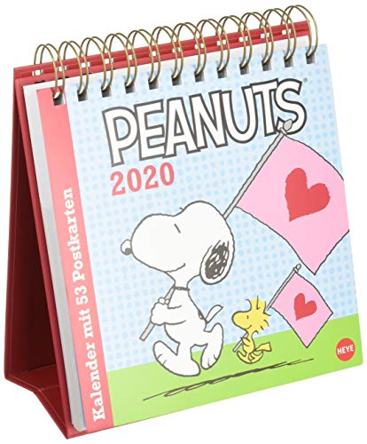 Peanuts Premium-Postkartenkalender. Postkartenkalender 2020. Wochenkalendarium. Spiralbindung. Format 16,5 x 17,7 cm