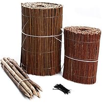 Aquagart Weidenmatte – Sichtschutzzaun 10 M X 100 Cm, Natürlicher Gartenzaun Aus Weide, Mit Drahtumspannung