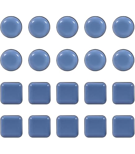 GLEITGUT 24 x teflon glijders zelfklevend 20 x 20 mm PTFE meubelglijders hoekig voor lichte en kleine meubels