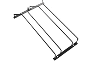 Dianoo Portabicchieri da vino da 35 cm, nero, supporto per bicchieri da vino, sotto mensola, porta calici, gancio per riporre bicchieri da bar e cucina, 2 file