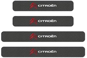 NADAENF Fibre De Carbone Autocollants De Seuil De Porte De Voiture Pour citroen c4 c5 c3 berlingo c2 c1 saxo xsara, Anti-Rayures PéDale Threshold Bar Style DéCoratifs Accessoires