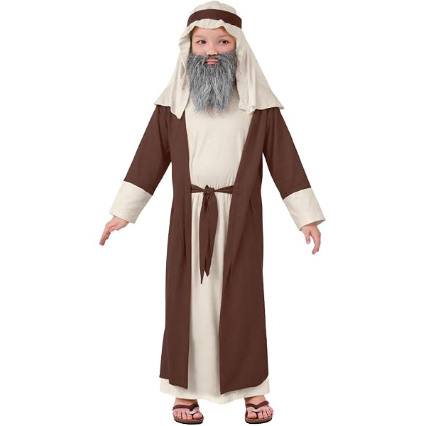 My Other Me Costume San Giuseppe Per Bambino – Taglia 7-9 Anni – Completo Con Tunica, Mantello, Copricapo E Cintura
