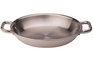 Pentole Agnelli ALIX110ALIN36 Linea Aluinox Tegame con 2 Manici, 36 cm, Acciaio, Argento