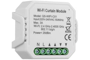 IDOR STORE Módulo de control Smart WiFi inalámbrico Switch para persianas persianas de compuerta compatible con Alexa, Google Home, Apple iOS, Android, IFTTT control de voz empotrable SmartLife y Tuya