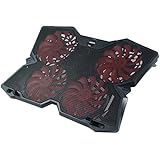ARES N5 17 Inches Full Size 4 Fans Laptop Cooler Mat Tray Notebook Cooling Pad Stand For 11" 12" 13.3" 14" 15" 15.4" 15.6" 17" Laptop, Ultra Portable