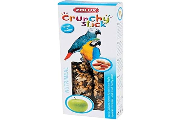 Zolux Crunchy Stick Friandise pour Perroquet Cacahuète/Pomme 115 g