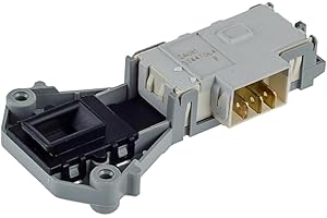 TALENTEC home - Electrocerradura Bloqueador de Puerta Compatible con Lavadoras LG y Daewoo | Ref. 6601ER1005A - DA081043 | Plástico ABS y metal | Color Gris y Negro | 1 Unidad