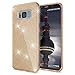 Produktbild Samsung Galaxy S8 Hülle Handyhülle von NALIA, Glitzer Slim Silikon-Case Back-Cover Schutzhülle, Glitter Sparkle Handy-Tasche Bumper, Dünnes Bling Strass Phone Etui für Samsung S-8, Farbe:Gold