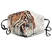 Produktbild Funny&shirt Mundmaske mit Ohrschlaufe, staubdicht, gegen Flusen, Keime, Virus, Smog, Mundmuffel mit verstellbarem Gummiband, winddicht, abstraktes Tigermalerei, Halbgesichtsmaske
