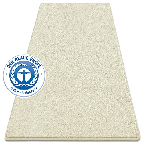 Teppich Läufer Noblesse | flauschig getufteter Flor in modernen Farben | mit GUT-Siegel | Teppichläufer in vielen Farben für Flur, Schlafzimmer, Wohnzimmer etc. | viele Breiten und Längen (66 x 100cm, creme) - 5