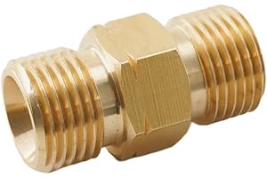 FITTINGSTORE Ottone Doppia Filettatura Raccordo con filettatura destra/sinistra, PN 16, Adattatore, filettatura sinistra