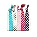 ALICE 25 Pack Knotted Hair Ties Mix Color Print Design Ponytail Holders