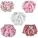 WINOMO Baby Girl Pink Floral Bowknot Ruffle Pants Bloomers Diaper Cover - Size S