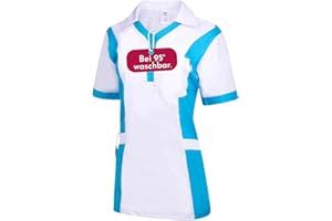 Clinotest Damenkasack Julia - 95 Grad waschbare, kochfeste Kasacks ohne Einlaufen - Kasack aus 65% Polyester, 35% Baumwolle - Pflege Berufsbekleidung für Krankenschwester, Altenpflege, Kosmetik uvm.