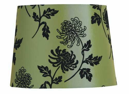 Oaks Lighting Lampenschirm aus Flockstoff, zylindrisch, 25,5 cm, grün