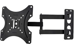 RISSACHI Wall Mount TV Stand for 14 42 Inch LED TVs, TV Stand Movable with Swivel & Tilt Space-Saving & Durable Heavy Duty Wall Mount for Home & Office