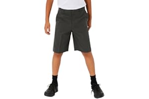 KAMDIN Boys Twin Pack School Shorts with Adjustable Waist Kids School Uniform Size 2-14 Years