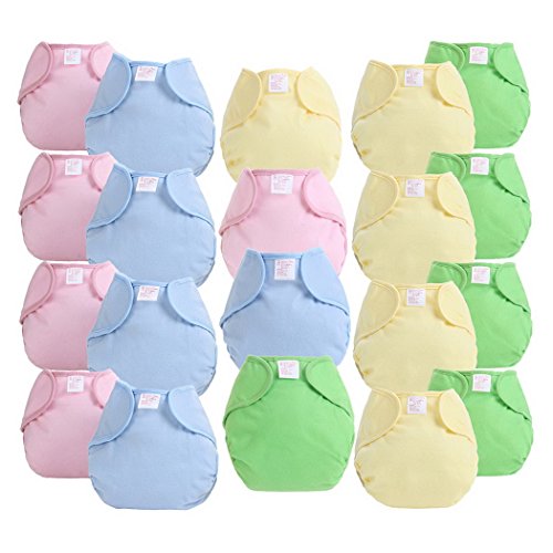 Happy Cherry 20 Pcs Baby Infant Adjustable Reusable Cloth Diaper Cover Pure Washable Nappies Size Adjustable